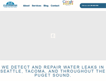 Tablet Screenshot of clearwaterleakdetection.com